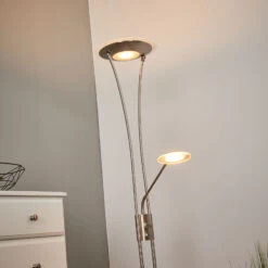 Lampadaire Indirect LED Eda Avec Variateur, Nickel -Paulmann || Hera Soldes 9945227 2