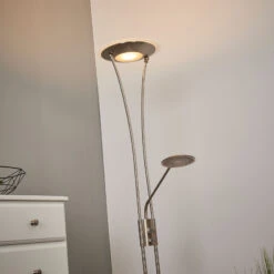 Lampadaire Indirect LED Eda Avec Variateur, Nickel -Paulmann || Hera Soldes 9945227 3