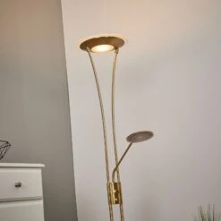 Lampadaire Indirect LED Eda Avec Variateur, Laiton -Paulmann || Hera Soldes 9945228 4