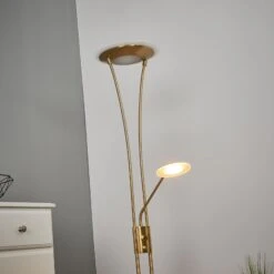 Lampadaire Indirect LED Eda Avec Variateur, Laiton -Paulmann || Hera Soldes 9945228 5