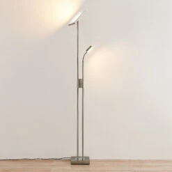 Lindby Seppa Lampadaire LED, Angulaire, Nickel -Paulmann || Hera Soldes 9945424 2