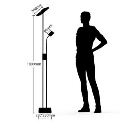 Lindby Seppa Lampadaire LED, Angulaire, Nickel -Paulmann || Hera Soldes 9945424 6