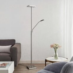 Lindby Sumani Lampadaire LED, Angulaire, Nickel -Paulmann || Hera Soldes 9945430 2