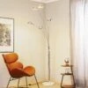 Lindby Sarinio Lampadaire Pied En Marbre, Chromé -Paulmann || Hera Soldes 9945500