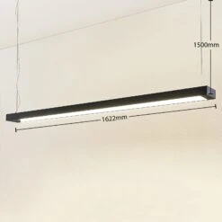 Arcchio Cuna Suspension LED Noire, Angulaire 162cm -Paulmann || Hera Soldes 9967048 3